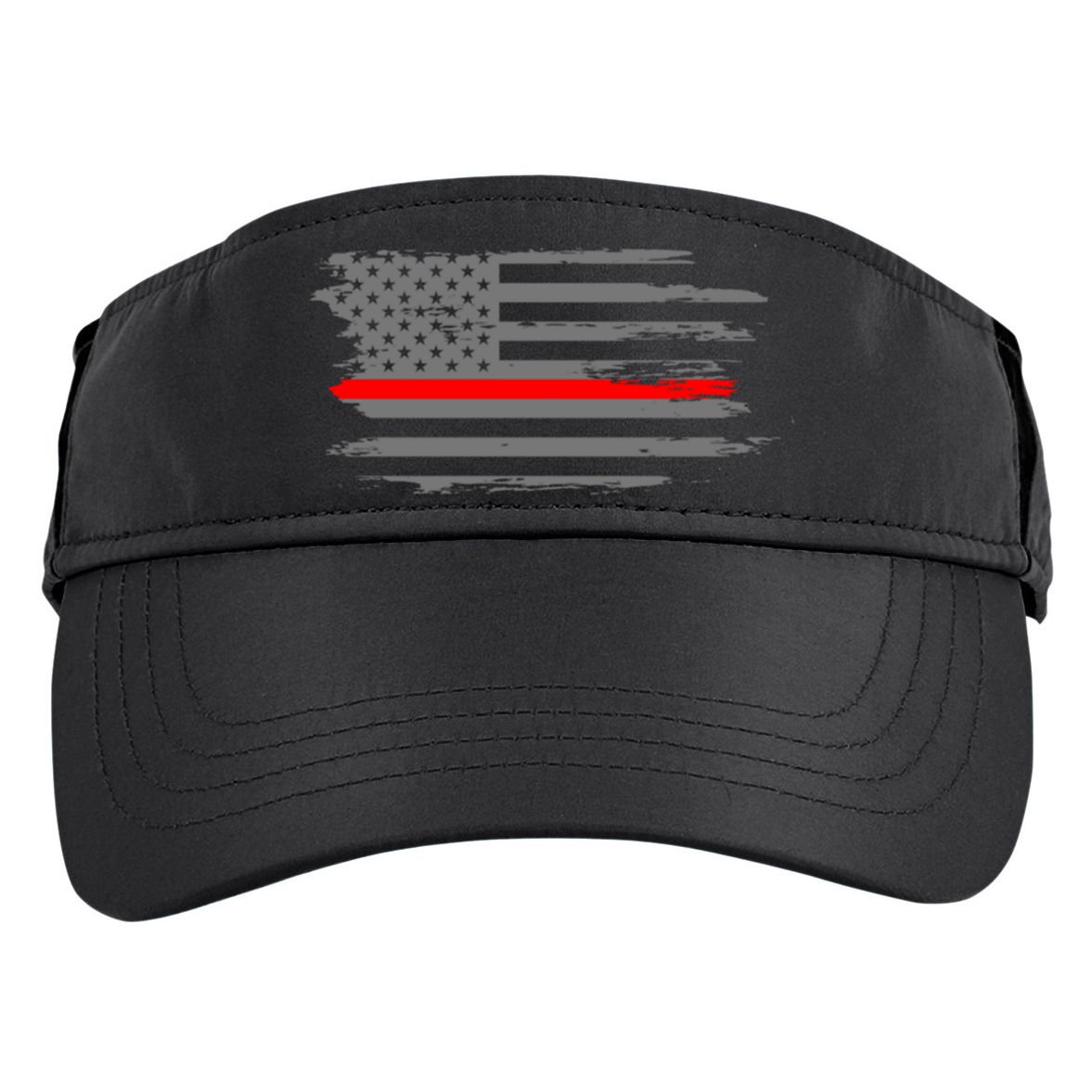 Thin Red Line Fire Fire And Rescue American Flag Gift Adult Drive Performance Visor