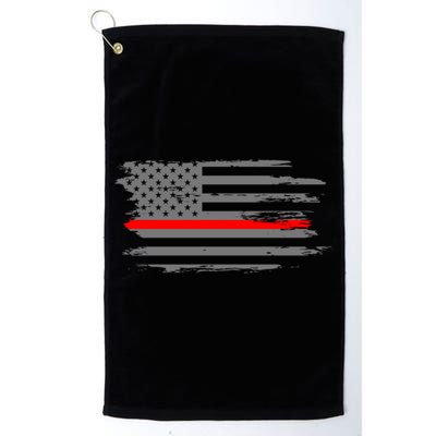 Thin Red Line Fire Fire And Rescue American Flag Gift Golf Towel