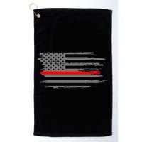 Thin Red Line Fire Fire And Rescue American Flag Gift Golf Towel