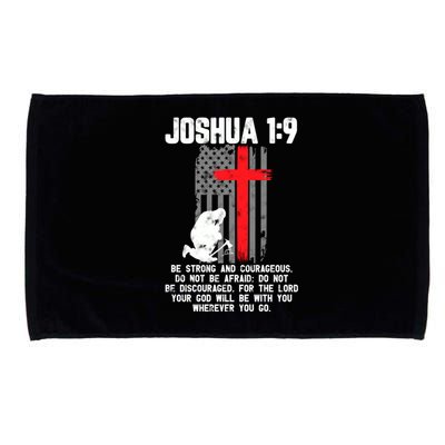 Thin Red Line Firefighter Cross Bible Verse Christian Gift Microfiber Hand Towel