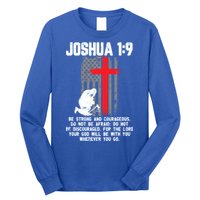 Thin Red Line Firefighter Cross Bible Verse Christian Gift Long Sleeve Shirt