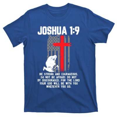 Thin Red Line Firefighter Cross Bible Verse Christian Gift T-Shirt