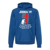 Thin Red Line Firefighter Cross Bible Verse Christian Gift Premium Hoodie