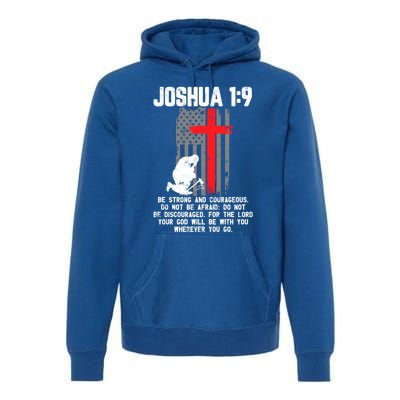 Thin Red Line Firefighter Cross Bible Verse Christian Gift Premium Hoodie