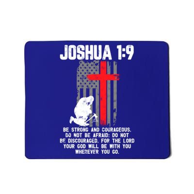 Thin Red Line Firefighter Cross Bible Verse Christian Gift Mousepad