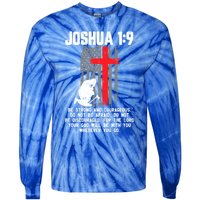 Thin Red Line Firefighter Cross Bible Verse Christian Gift Tie-Dye Long Sleeve Shirt