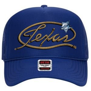 Texas Rope Logo High Crown Mesh Back Trucker Hat