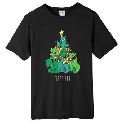 Tree Rex Merry Christmas Funny Tree Rex Christmas Gift Tall Fusion ChromaSoft Performance T-Shirt