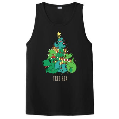 Tree Rex Merry Christmas Funny Tree Rex Christmas Gift PosiCharge Competitor Tank