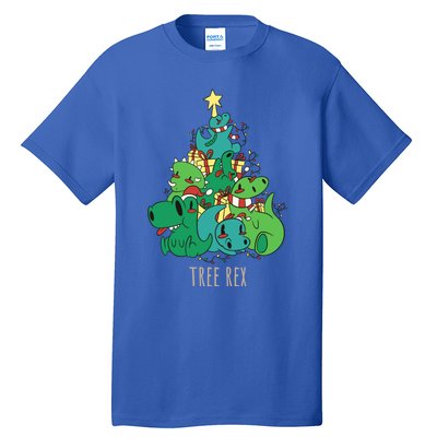 Tree Rex Merry Christmas Funny Tree Rex Christmas Gift Tall T-Shirt