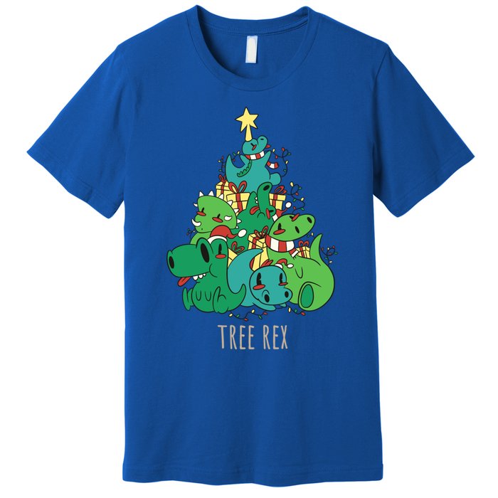 Tree Rex Merry Christmas Funny Tree Rex Christmas Gift Premium T-Shirt