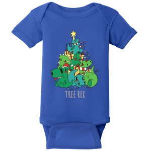 Tree Rex Merry Christmas Funny Tree Rex Christmas Gift Baby Bodysuit