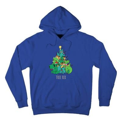 Tree Rex Merry Christmas Funny Tree Rex Christmas Gift Tall Hoodie