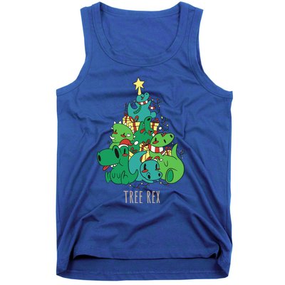 Tree Rex Merry Christmas Funny Tree Rex Christmas Gift Tank Top