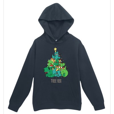 Tree Rex Merry Christmas Funny Tree Rex Christmas Gift Urban Pullover Hoodie