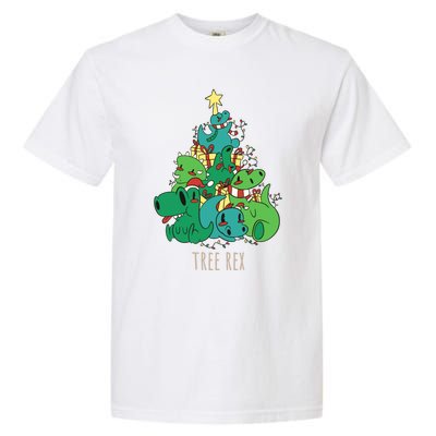 Tree Rex Merry Christmas Funny Tree Rex Christmas Gift Garment-Dyed Heavyweight T-Shirt