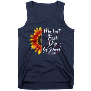 Teachers Retirement My Last First Day Of School Funny Tank Top