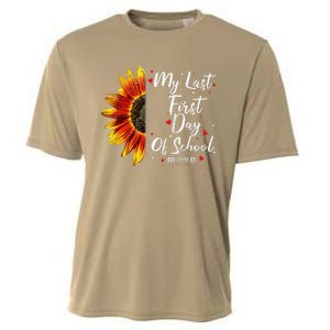 Teachers Retirement My Last First Day Of School Funny Cooling Performance Crew T-Shirt