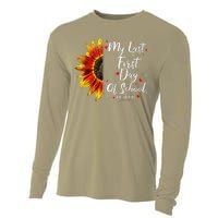 Teachers Retirement My Last First Day Of School Funny Cooling Performance Long Sleeve Crew