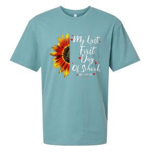 Teachers Retirement My Last First Day Of School Funny Sueded Cloud Jersey T-Shirt