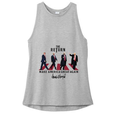 The Return Make America Great Trump For President Ladies PosiCharge Tri-Blend Wicking Tank