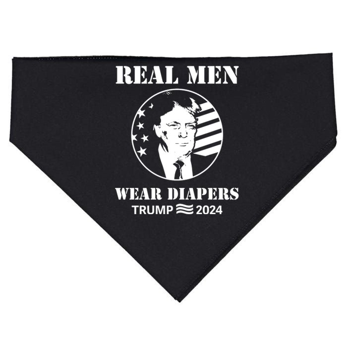 Trump Real Me.N Wear Diapers Trump 2024 USA-Made Doggie Bandana