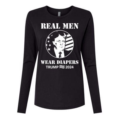 Trump Real Me.N Wear Diapers Trump 2024 Womens Cotton Relaxed Long Sleeve T-Shirt