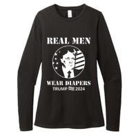 Trump Real Me.N Wear Diapers Trump 2024 Womens CVC Long Sleeve Shirt