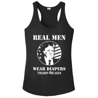 Trump Real Me.N Wear Diapers Trump 2024 Ladies PosiCharge Competitor Racerback Tank