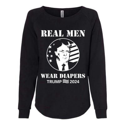 Trump Real Me.N Wear Diapers Trump 2024 Womens California Wash Sweatshirt