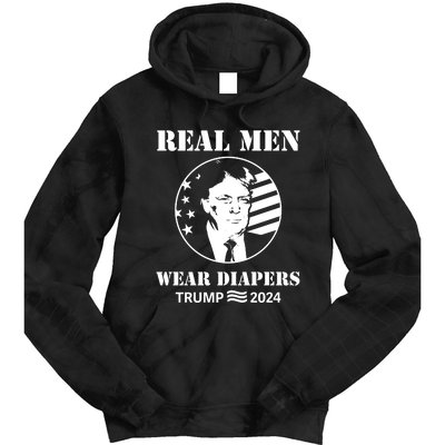 Trump Real Me.N Wear Diapers Trump 2024 Tie Dye Hoodie