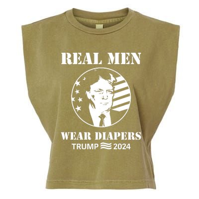 Trump Real Me.N Wear Diapers Trump 2024 Garment-Dyed Women's Muscle Tee