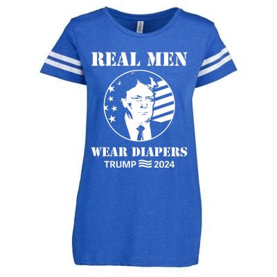 Trump Real Me.N Wear Diapers Trump 2024 Enza Ladies Jersey Football T-Shirt