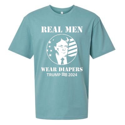 Trump Real Me.N Wear Diapers Trump 2024 Sueded Cloud Jersey T-Shirt