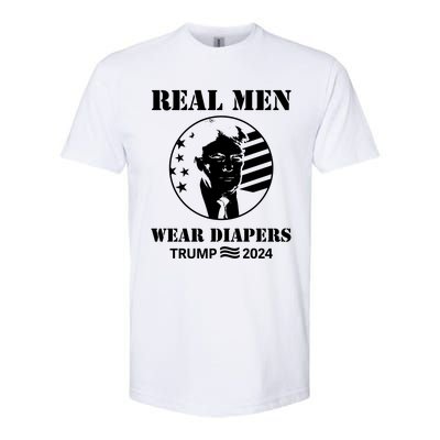 Trump Real Me.N Wear Diapers Trump 2024 Softstyle CVC T-Shirt