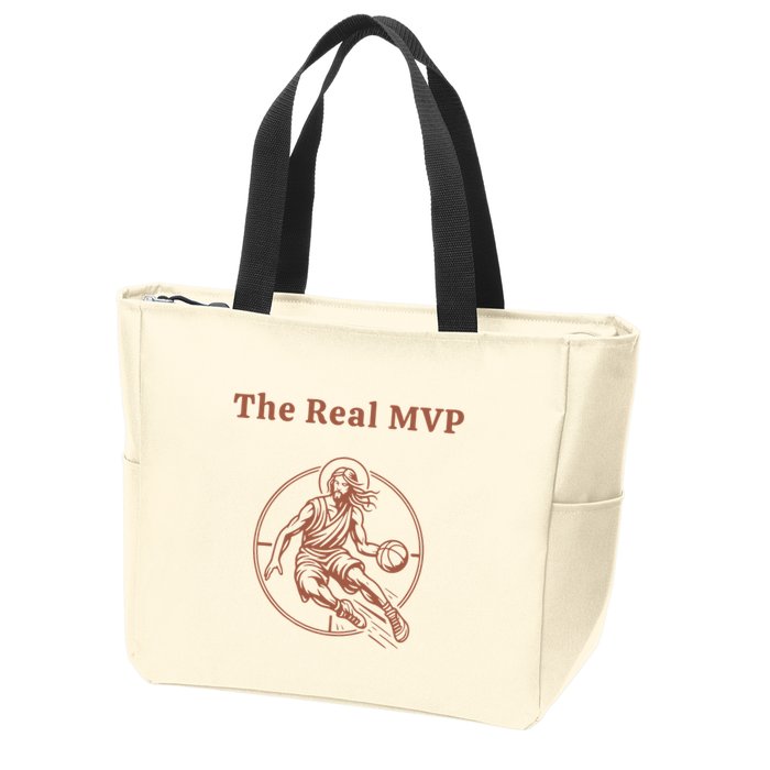 The Real Mvp Jesus Zip Tote Bag