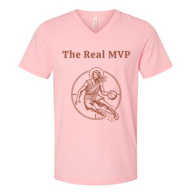 The Real Mvp Jesus V-Neck T-Shirt