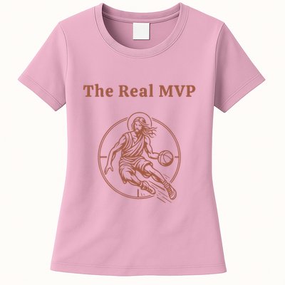 The Real Mvp Jesus Womens T-Shirt