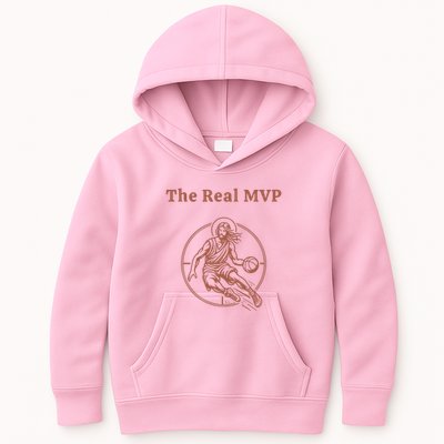 The Real Mvp Jesus Kids Hoodie