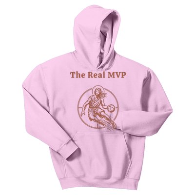 The Real Mvp Jesus Kids Hoodie