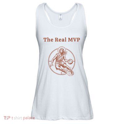 The Real Mvp Jesus Ladies Essential Flowy Tank