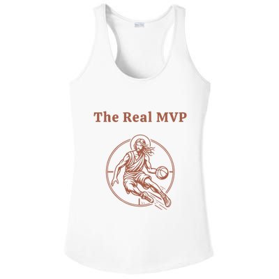 The Real Mvp Jesus Ladies PosiCharge Competitor Racerback Tank