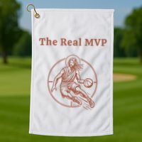 The Real Mvp Jesus Golf Towel