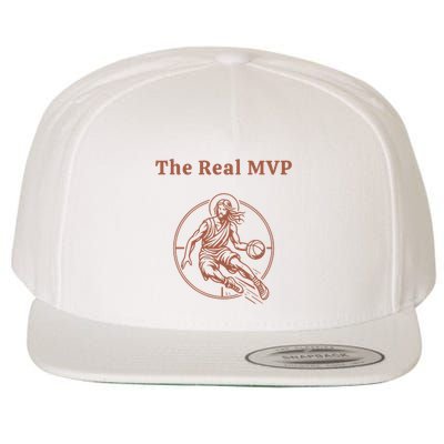 The Real Mvp Jesus Wool Snapback Cap
