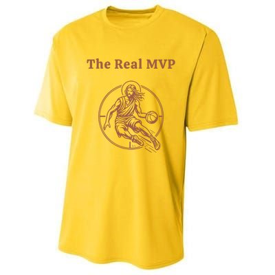 The Real Mvp Jesus Performance Sprint T-Shirt