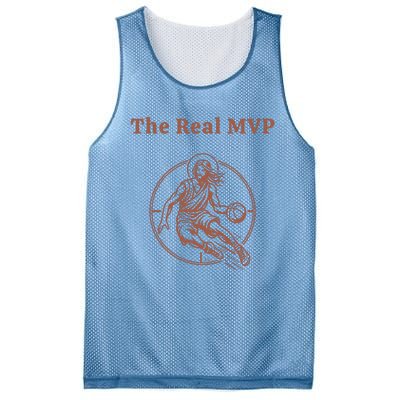 The Real Mvp Jesus Mesh Reversible Basketball Jersey Tank