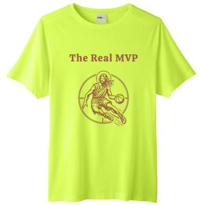 The Real Mvp Jesus Tall Fusion ChromaSoft Performance T-Shirt