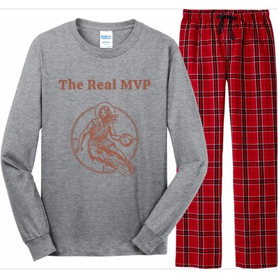 The Real Mvp Jesus Long Sleeve Pajama Set