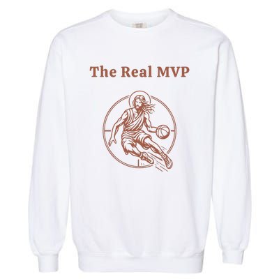 The Real Mvp Jesus Garment-Dyed Sweatshirt