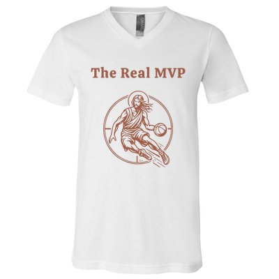 The Real Mvp Jesus V-Neck T-Shirt